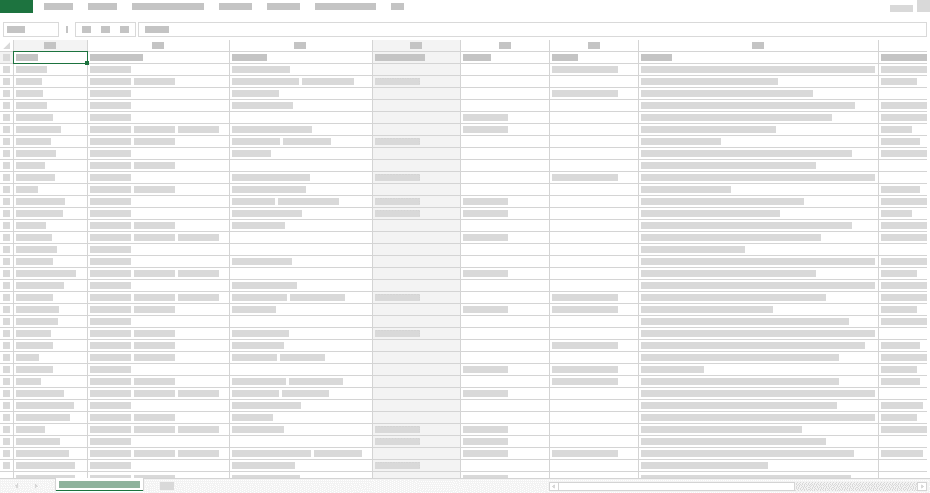 Пример базы продавцов табачной продукции в Excel файле